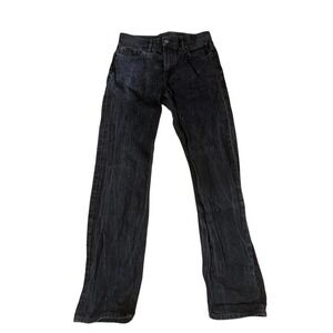 Helmut Lang Mens Black Washed Straight Leg Denim Jeans Five Pocket Minimalist